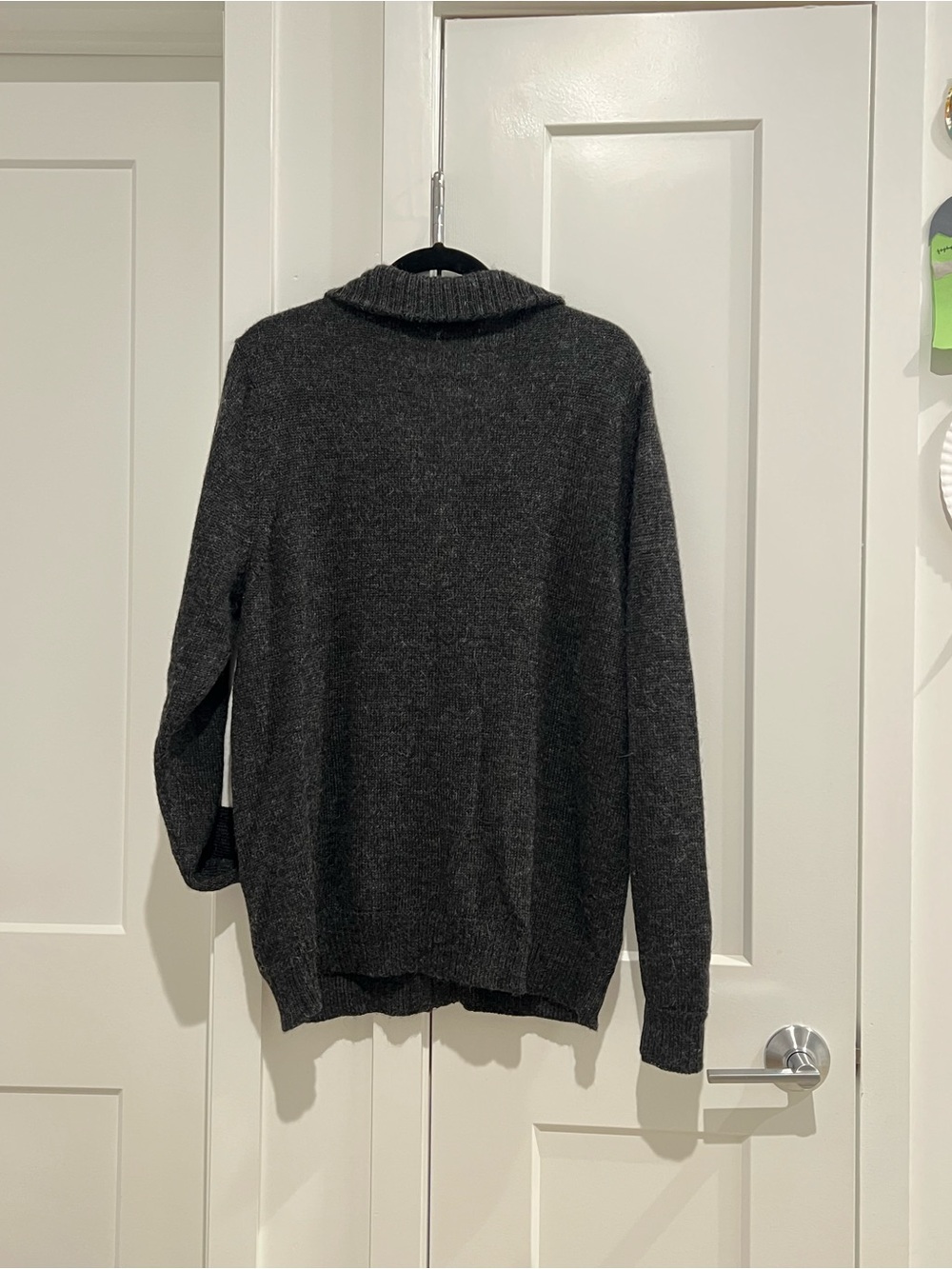 Simply Natural 100% Alpaca Dark Gray Full Zip Sweater - Men's Large - Picture 4 of 11